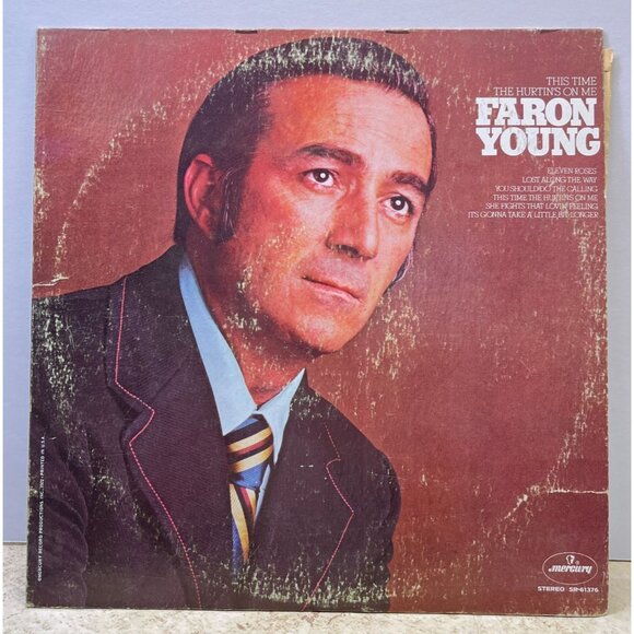 Faron Young This Time the Hurtin's On Me Country Vinyl LP 1972 Mercury 61376 VG+ - Picture 4 of 6